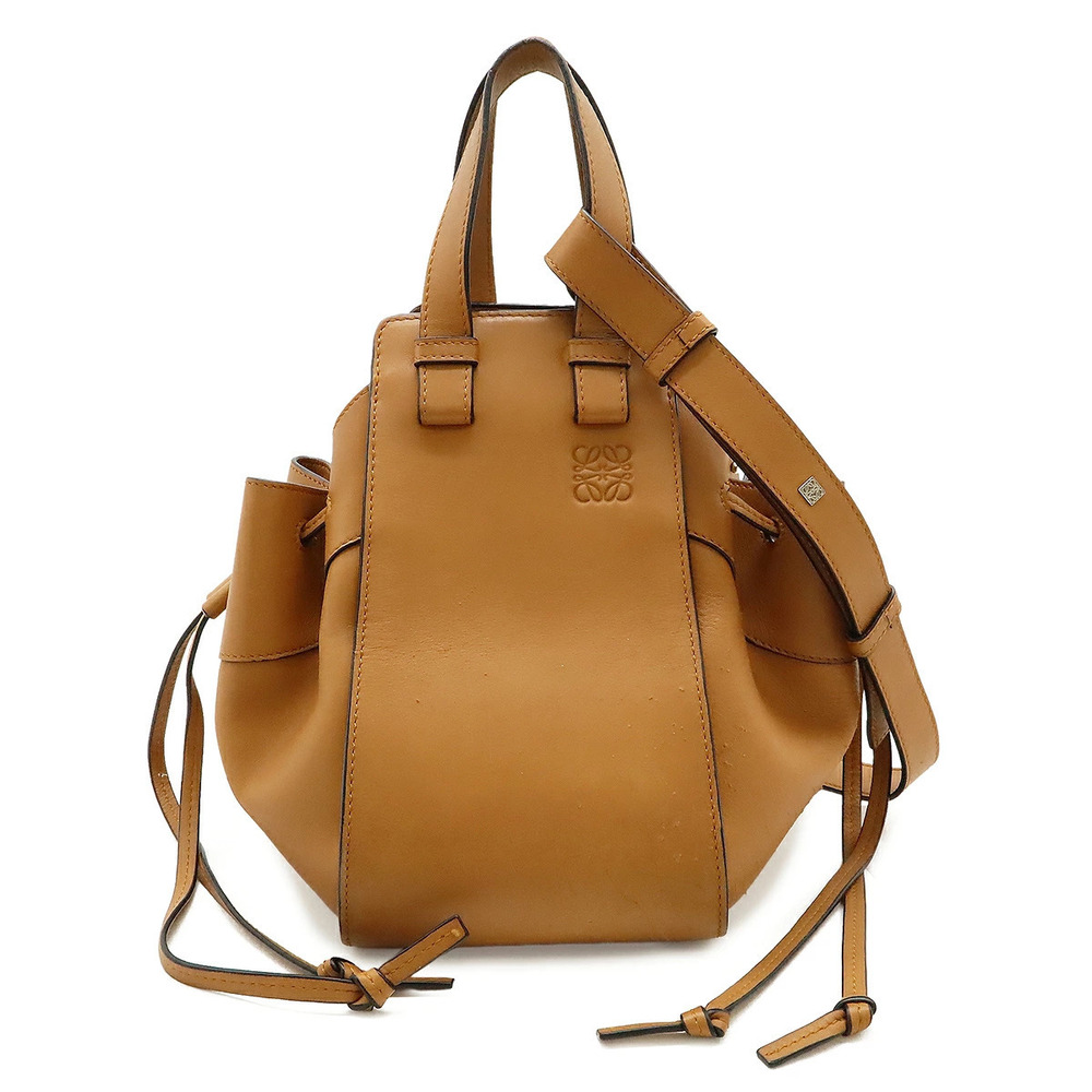 Loewe Hammock Drawstring Bag Handbag Shoulder Leather Brown
